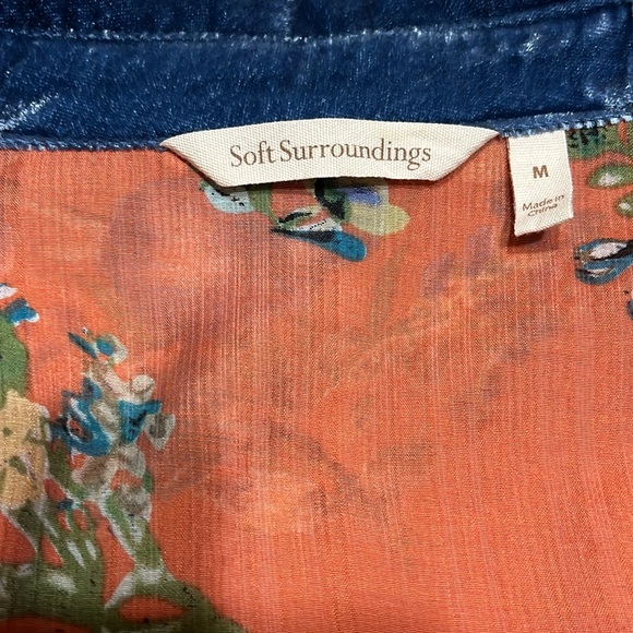 Soft Surroundings Women’s Button down Multi Color Floral L/S blouse Size M - Picture 6 of 7